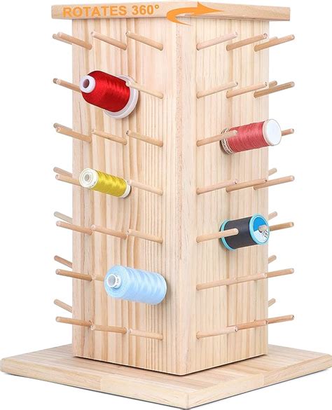 thread holder for sewing machine|New brothread 93 Spools (DIY) 360° Fully Rotating Wooden .